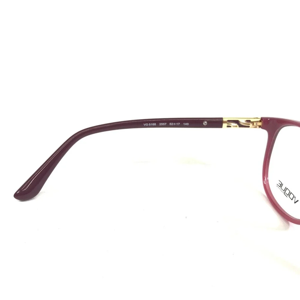 Vogue Eyeglasses Frames VO5168 2557 Red Pink Fade Gold Square 52-17-140